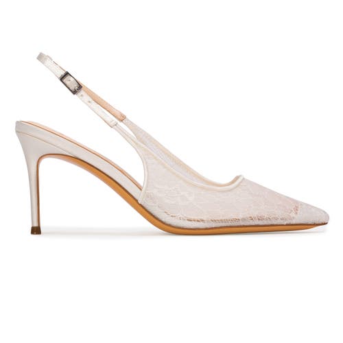 Black Suede Studio Marina 80 Pump In White