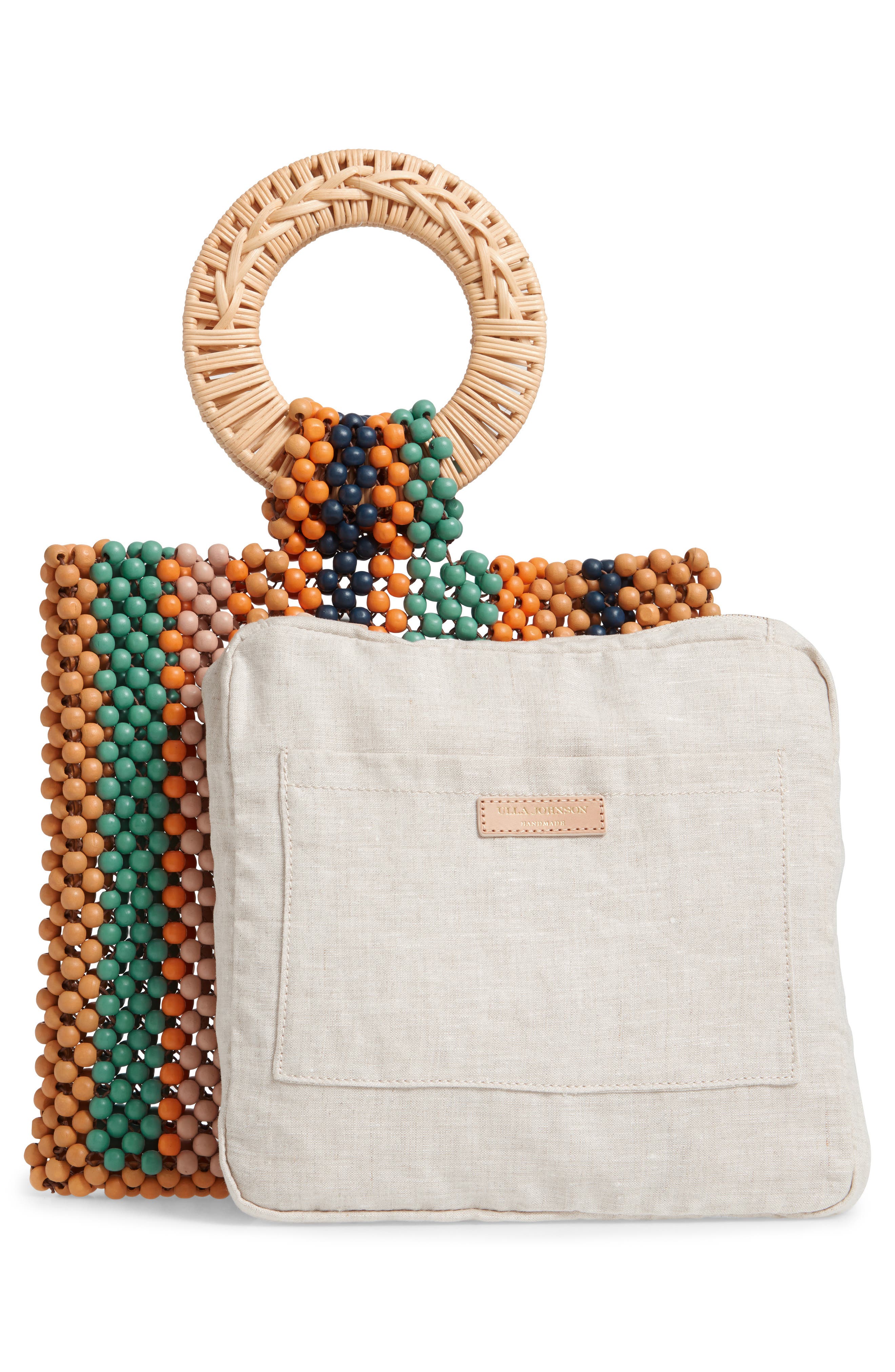 Arusi Beaded Tote, Alternate, color, MARIGOLD