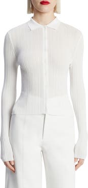 Bardot Ayda Long Sleeve Rib Top