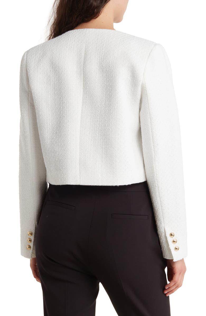 T Tahari Crop Tweed Jacket, Alternate, color, 