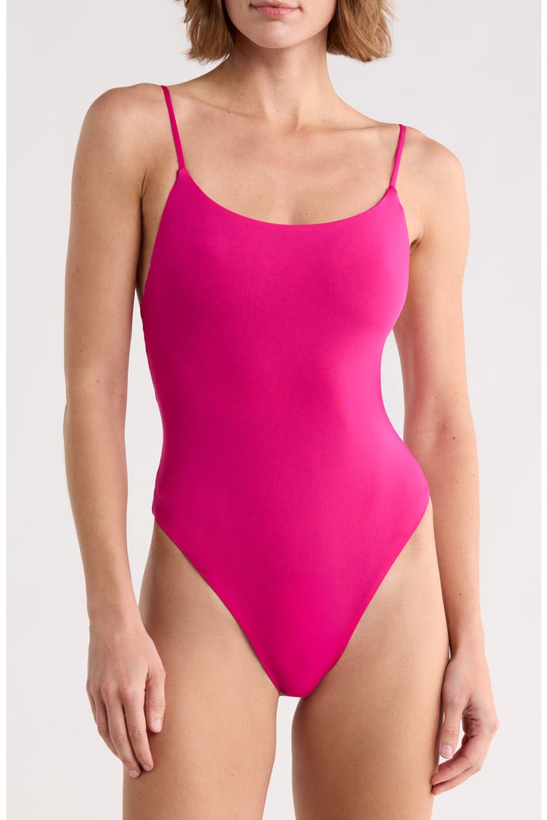 Luster Reversible One-Piece Swimsuit, Main, color, PINK
