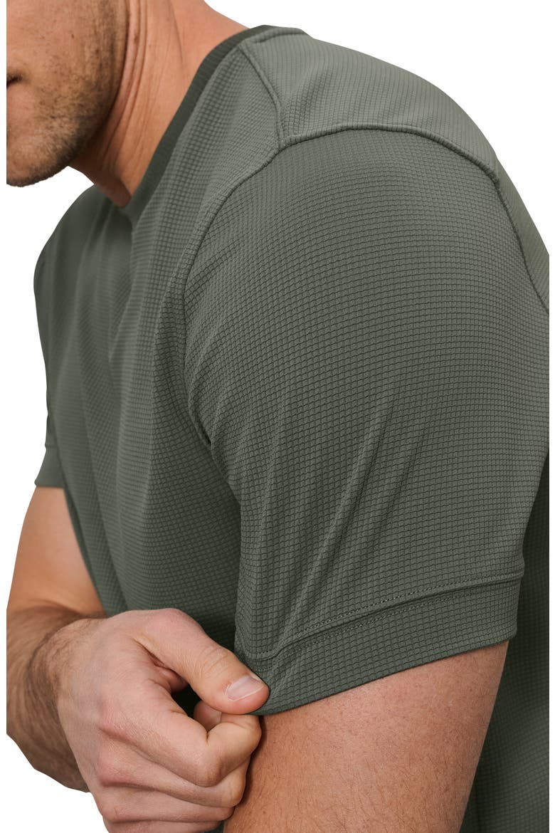 Waffle Tech Crew T-Shirt, Alternate, color, OLIVE SHADOW