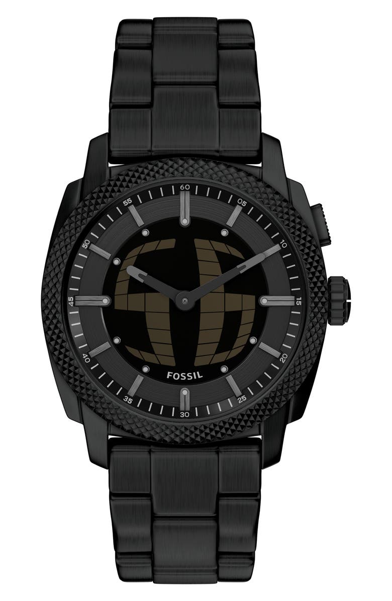 Fossil Machine Big Tic<sup>®</sup> Anadigi Bracelet Watch, 41mm, Main, color, Black