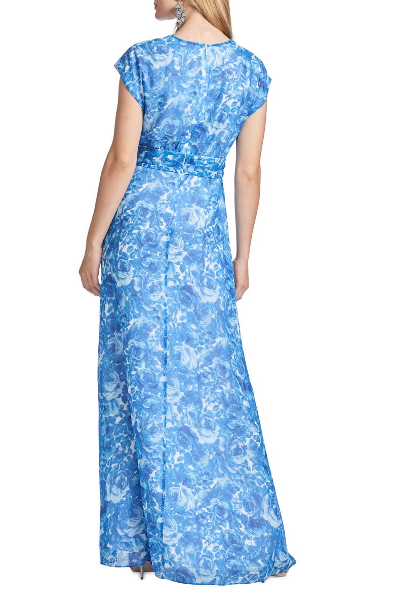 Sachin & Babi Leah Floral Chiffon Gown, Alternate, color, 