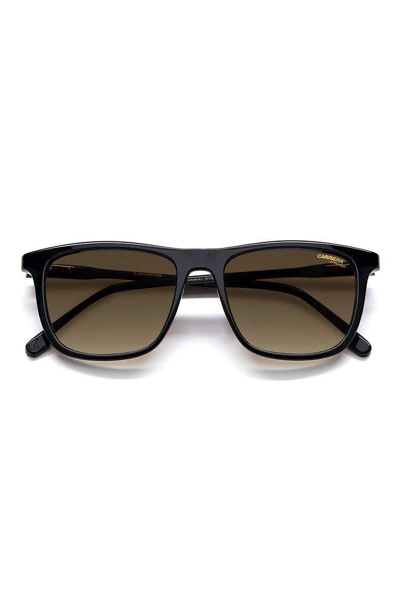 53mm Rectangular Sunglasses, Alternate, color, BLACK