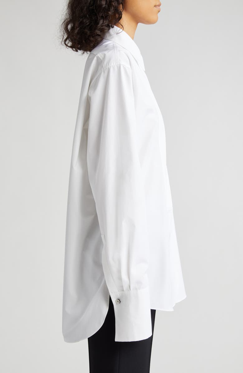 Jil Sander Plastron Relaxed Cotton Shirt, Alternate, color, 
