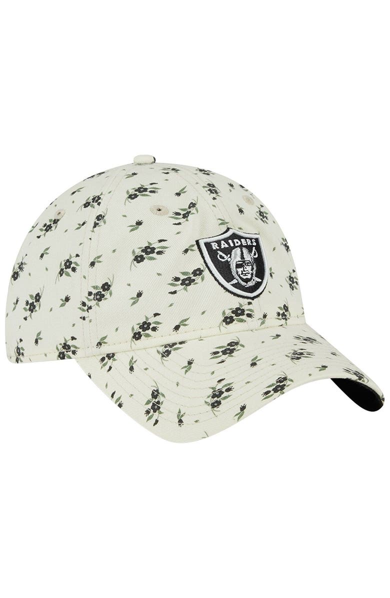 New Era Men's New Era  Cream Las Vegas Raiders Bloom 9TWENTY Adjustable Hat, Alternate, color, 