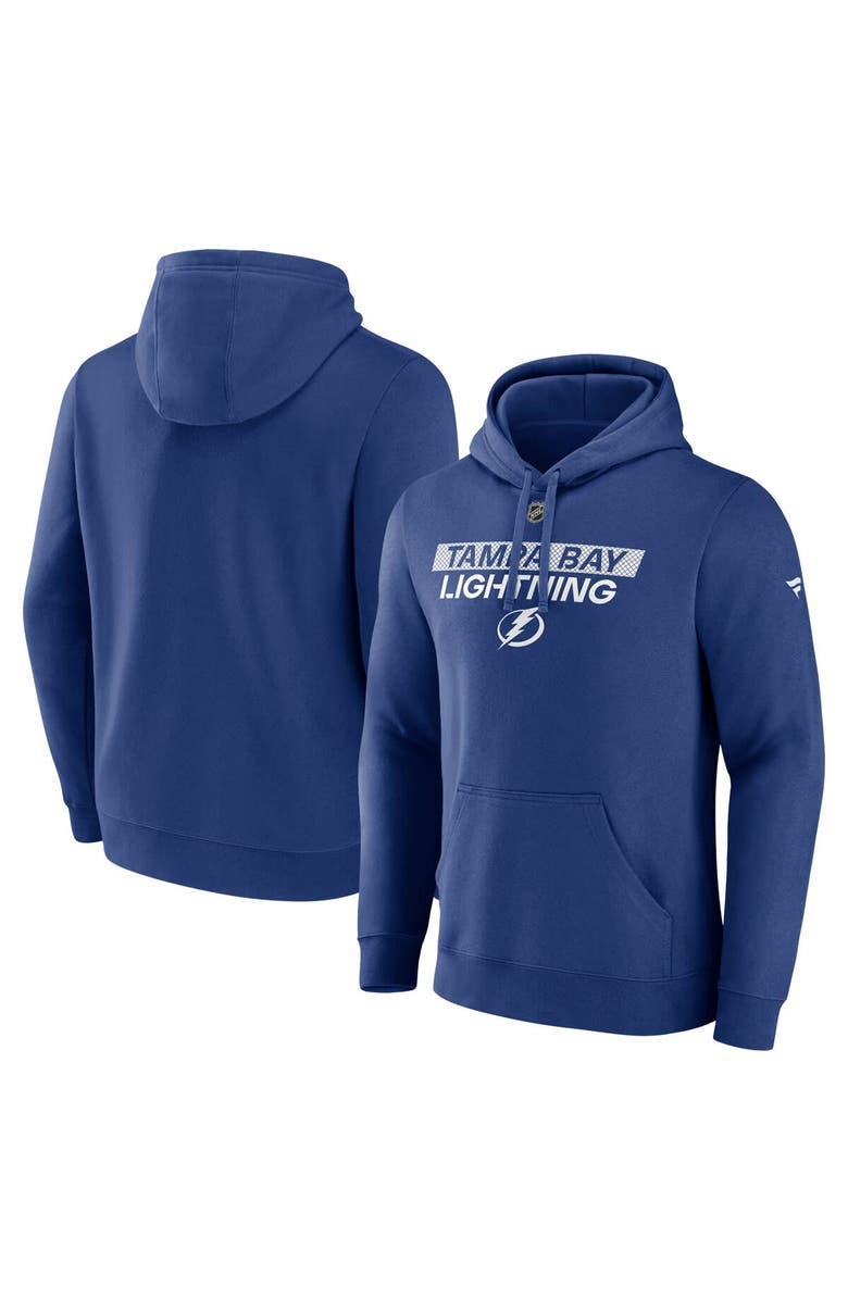 FANATICS Men's Fanatics  Blue Tampa Bay Lightning Authentic Pro Core Primary Fleece Pullover Hoodie, Alternate, color, 