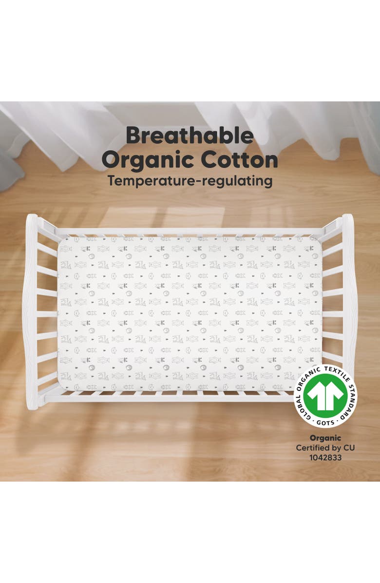 KeaBabies Soothe Fitted Crib Sheet, Alternate, color, Woodland
