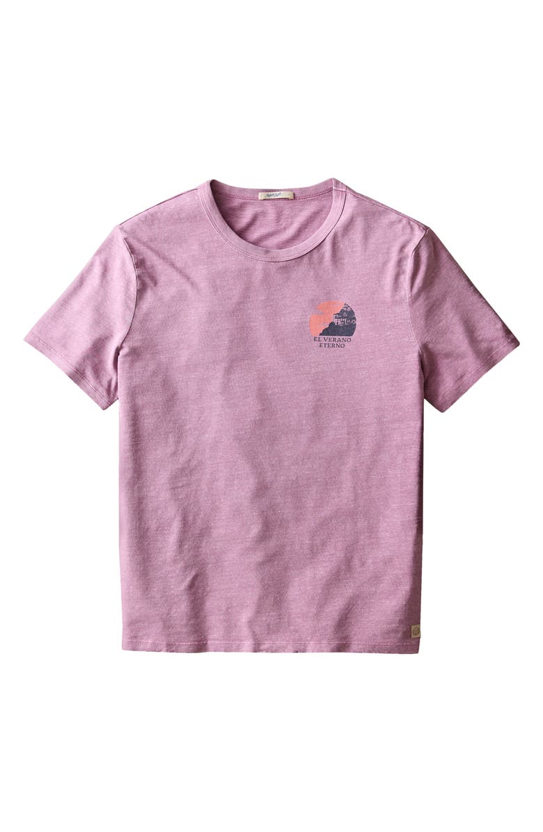 Marine Layer Hemp & Cotton Graphic T-Shirt, Alternate, color, Red Violet