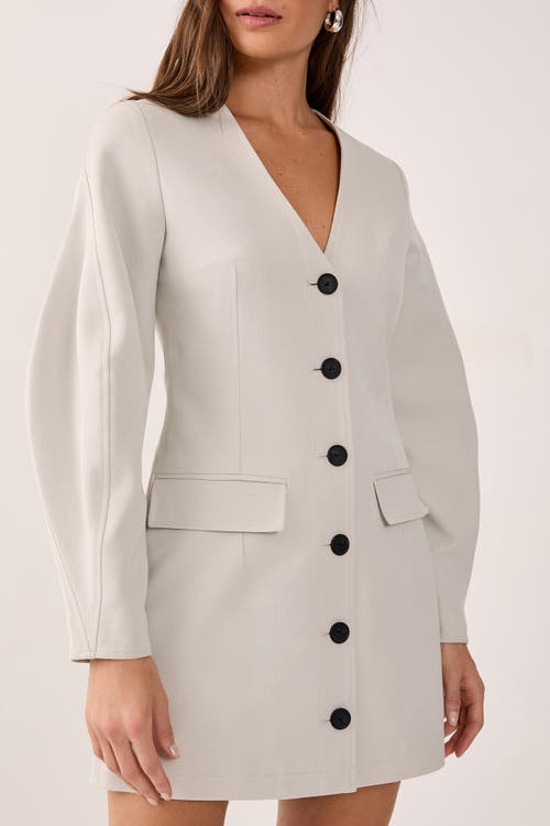 Nasty Gal Button Through Mini Blazer Dress In White
