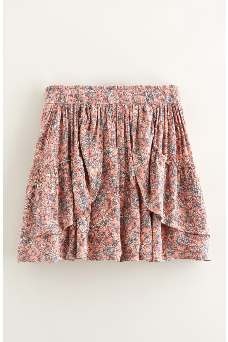 Kids' Sparkle Tiered Ruffle Skirt, Main, color, PINK LANTANA JULES FLORAL