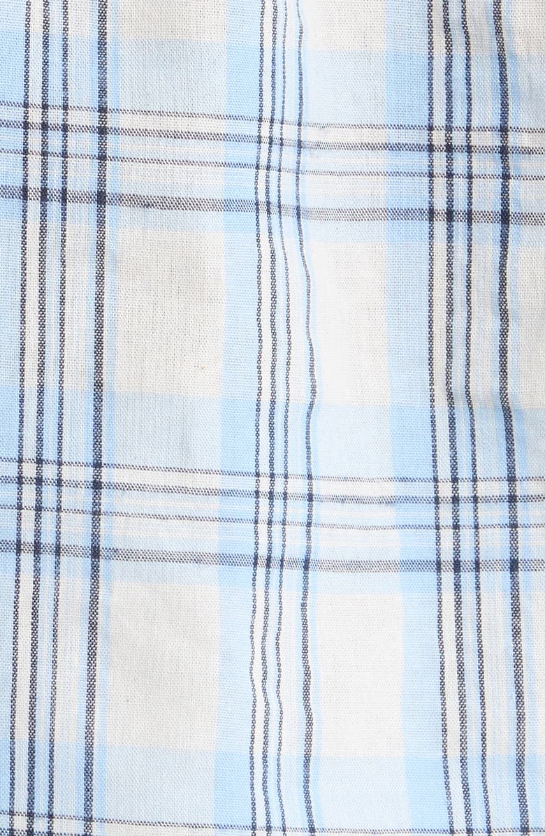 SUGARLIPS Marza Plaid Top, Alternate, color, Blue-Cream