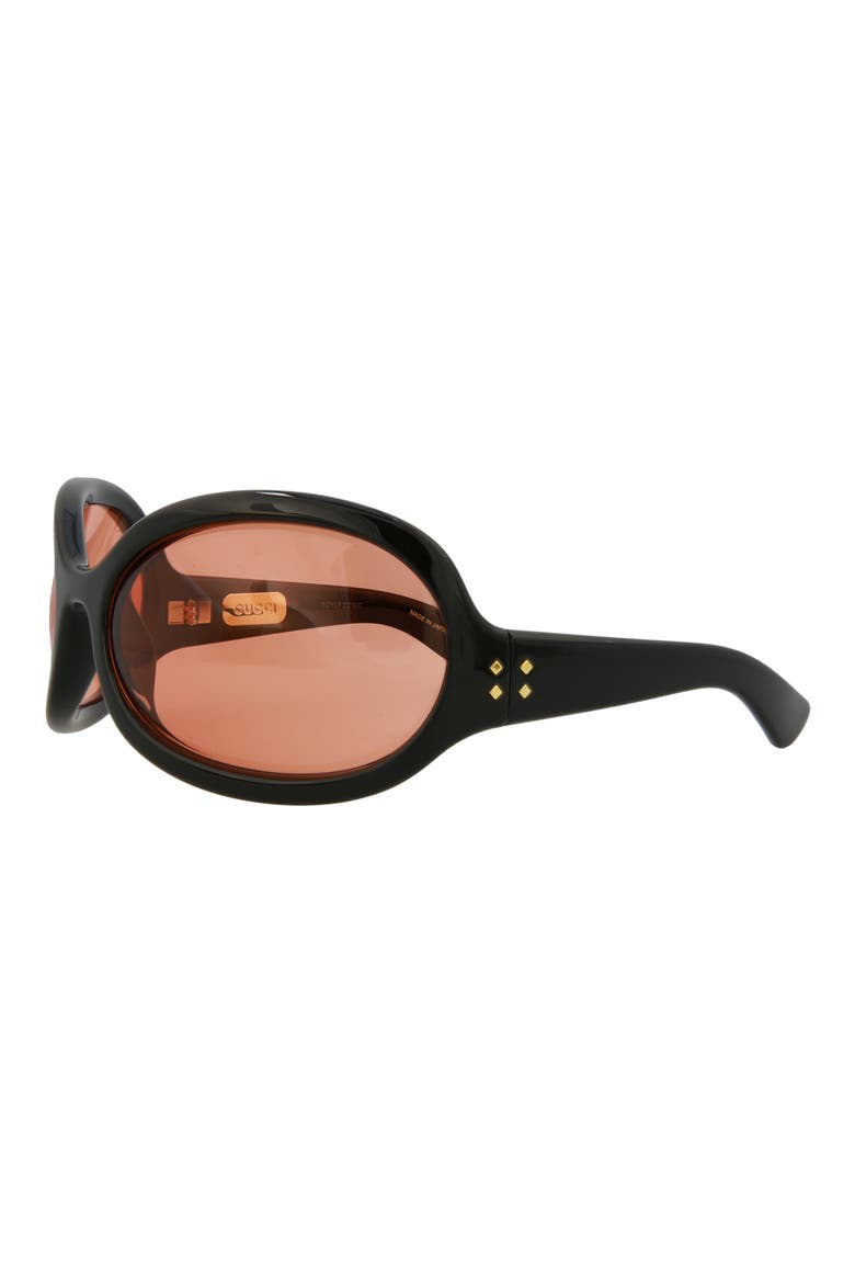 Novelty 77mm Oversize Shield Sunglasses, Alternate, color, BLACK BLACK RED