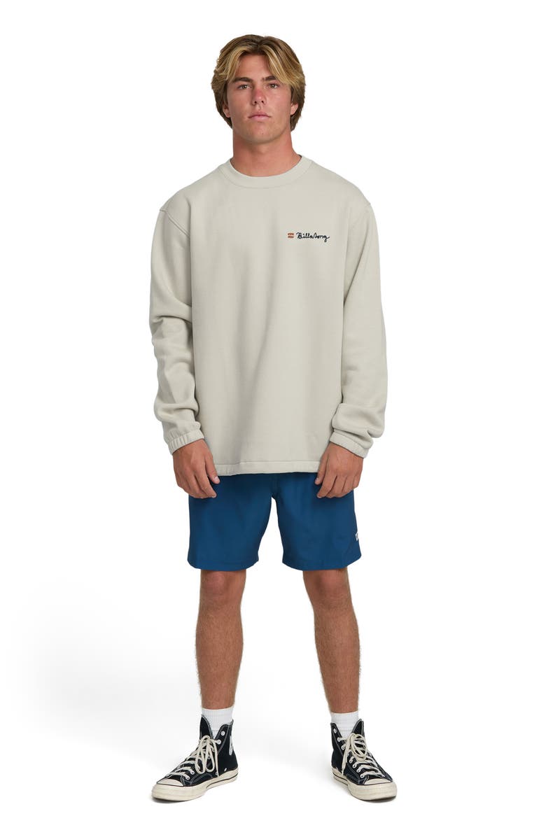 Billabong Compass Crewneck Graphic Sweatshirt, Alternate, color, Dove