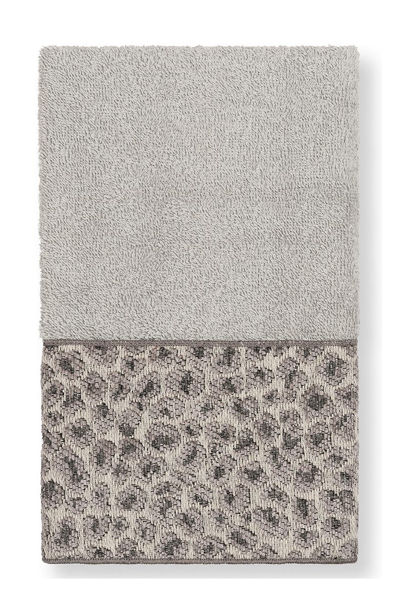 Linum Home Textiles Spots 3-Piece Embellished Towel - Light Grey, Alternate, color, Light Grey
