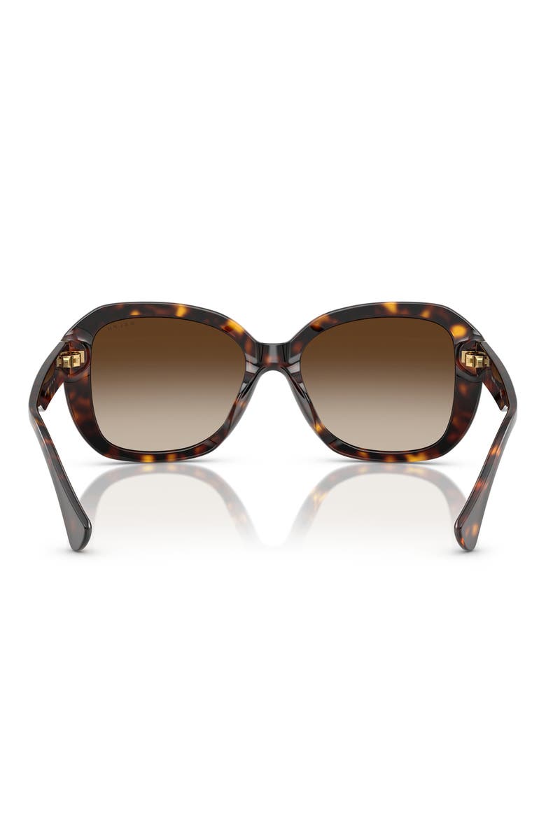 56mm Gradient Square Sunglasses, Alternate, color, SHINY BROWN HAVANA / BROWN