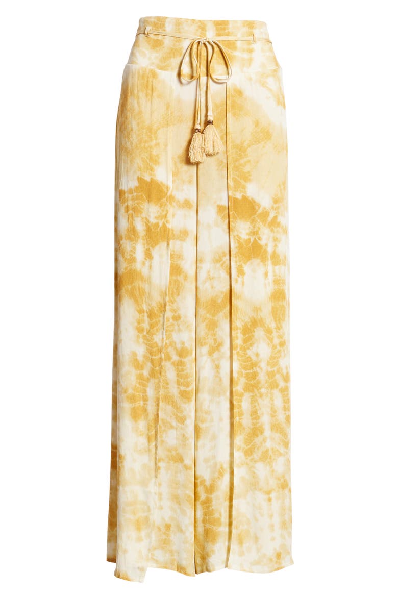 Indio Wide Leg Pants, Alternate, color, GOLD IVORY