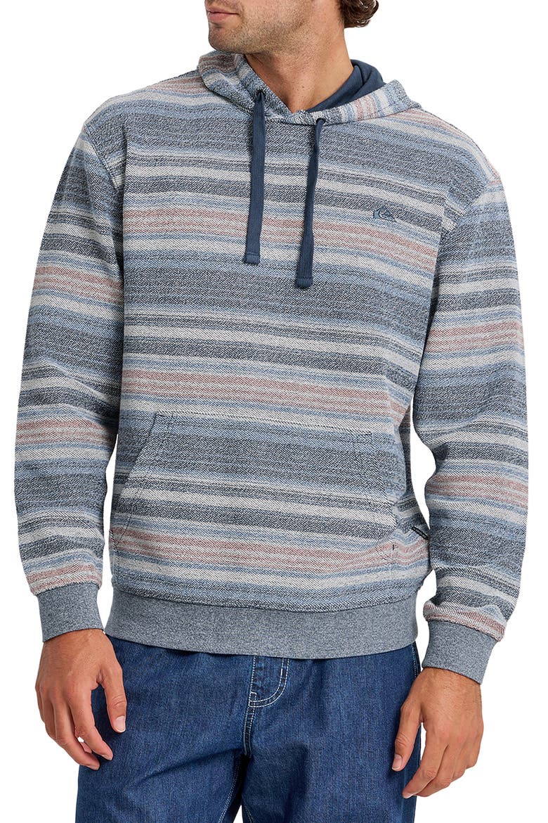 Great Otway Stripe Beach Hoodie, Main, color, DARK DENIM