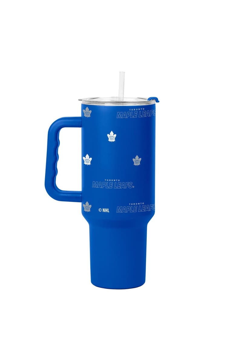 LOGO BRANDS Toronto Maple Leafs 40oz. Step and Repeat Powder Coat Tumbler, Main, color, Royal