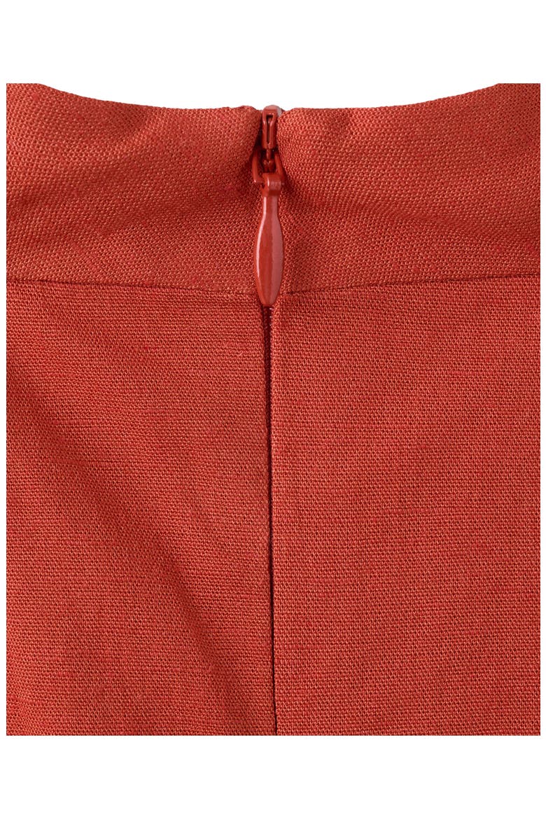 Draped Sleeveless Midi Dress, Alternate, color, ORANGE