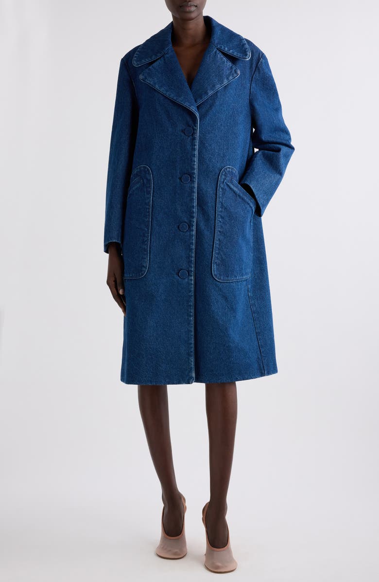 Dries Van Noten Ricca Denim Coat, Main, color, 