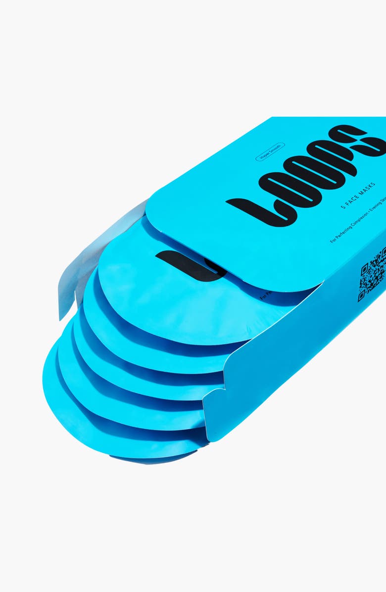 LOOPS 5-Pack Hyper Smooth Dark Spot Face Masks, Alternate, color,