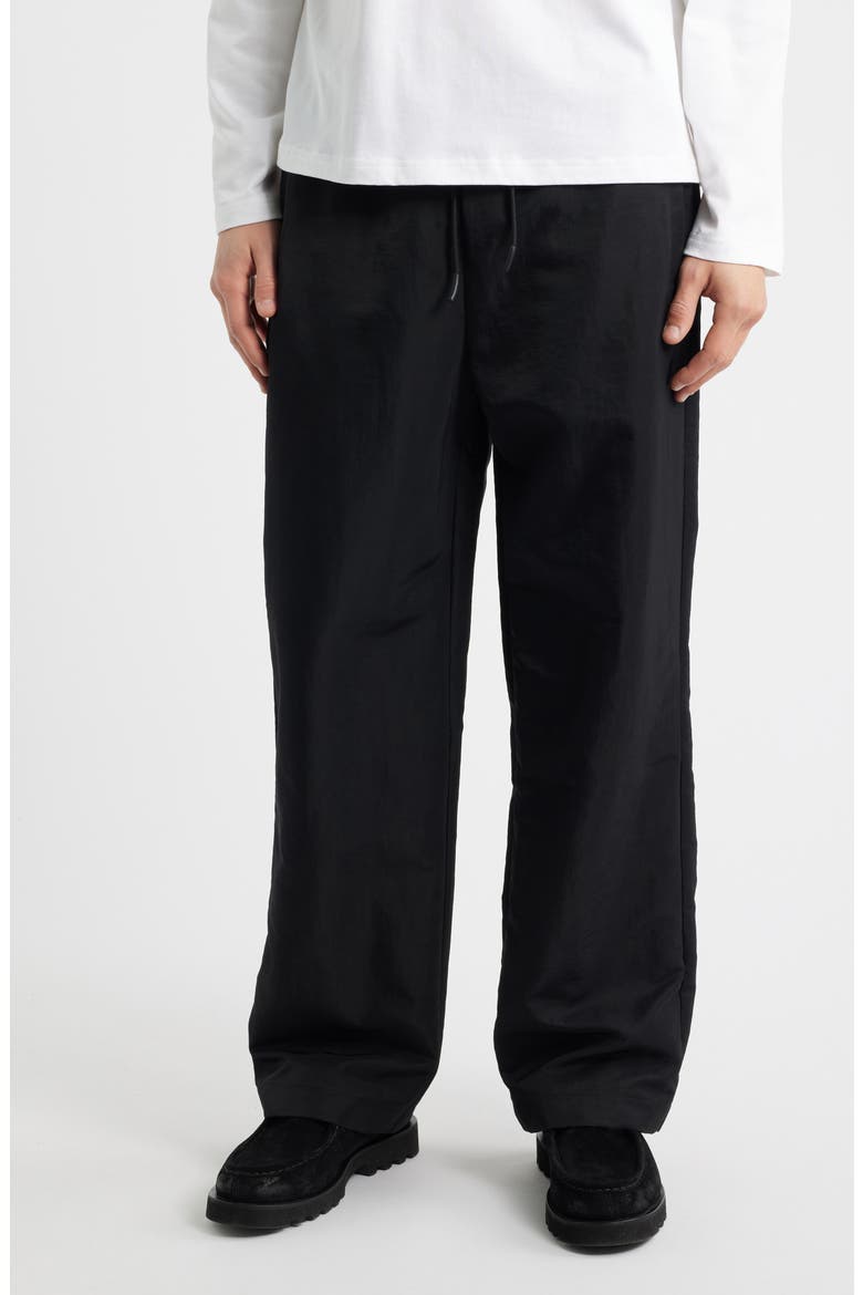 Wide Leg Track Pants, Main, color, BLACK