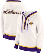 WEAR by Erin Andrews Women's WEAR by Erin Andrews Cream Los Angeles Lakers Plus Size Hoodie Sweater