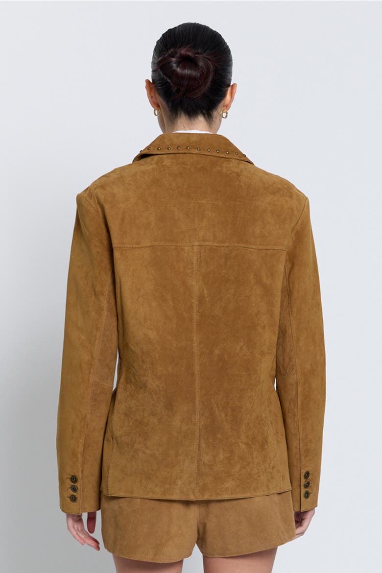 Odessa Studded Bf Blazer, Alternate, color, BROWN