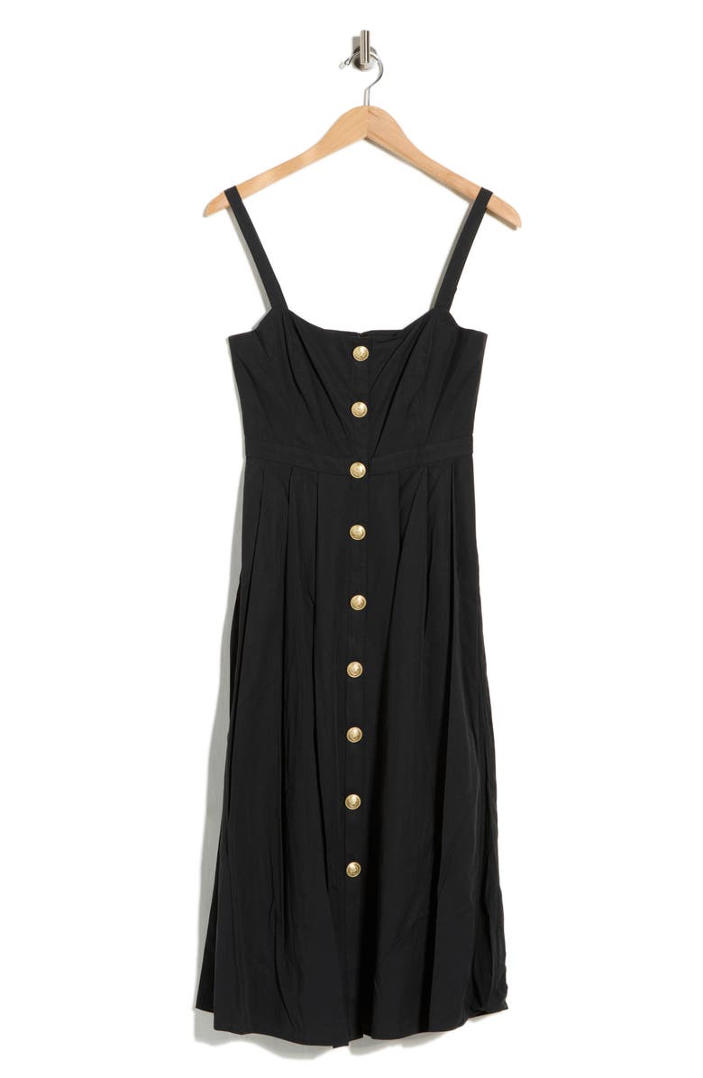 L'AGENCE Esmeralda Sleeveless Midi Dress, Alternate, color, Black