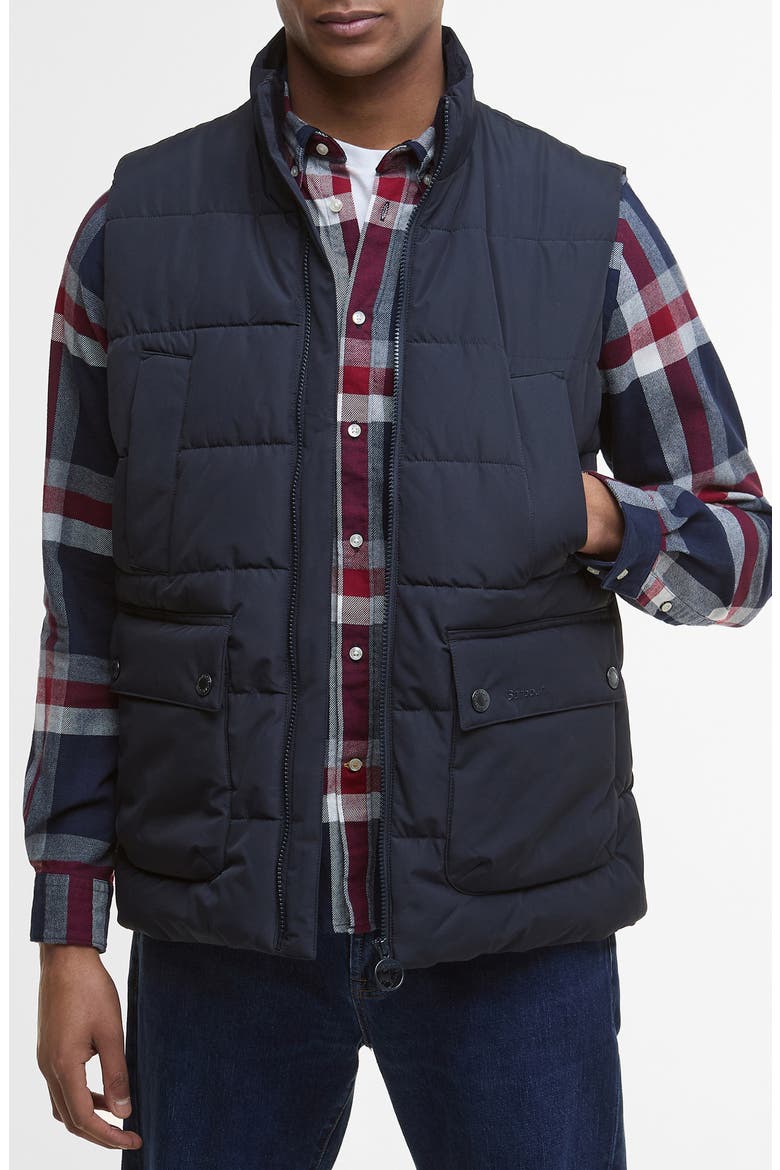 Bedale Quilted Puffer Vest, Main, color, DARK NAVY