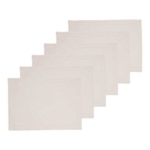 Set of 6 Placemats 100% Cotton 14" x 20"