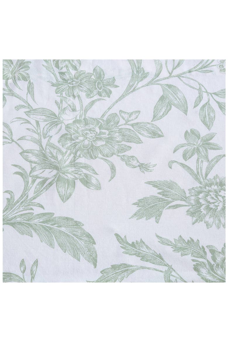 Natalie 50" L x 25" W Cotton Floral Tie Up Valance - Light Green, Main, color, OPEN LT-PASTEL GREEN