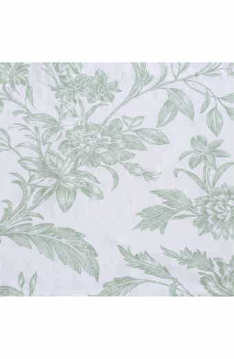Laura Ashley Natalie 50" L x 25" W Cotton Floral Tie Up Valance - Light Green