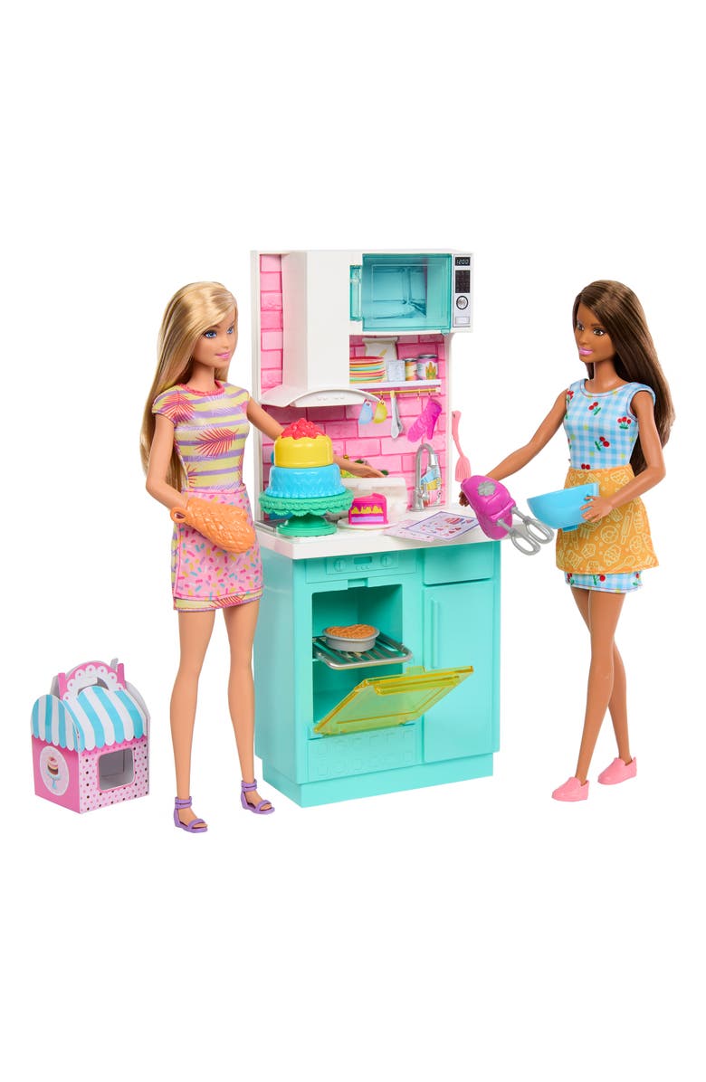 Mattel Barbie Celebration Fun Friends Baking Party Birthday Capsule Doll Set, Alternate, color,