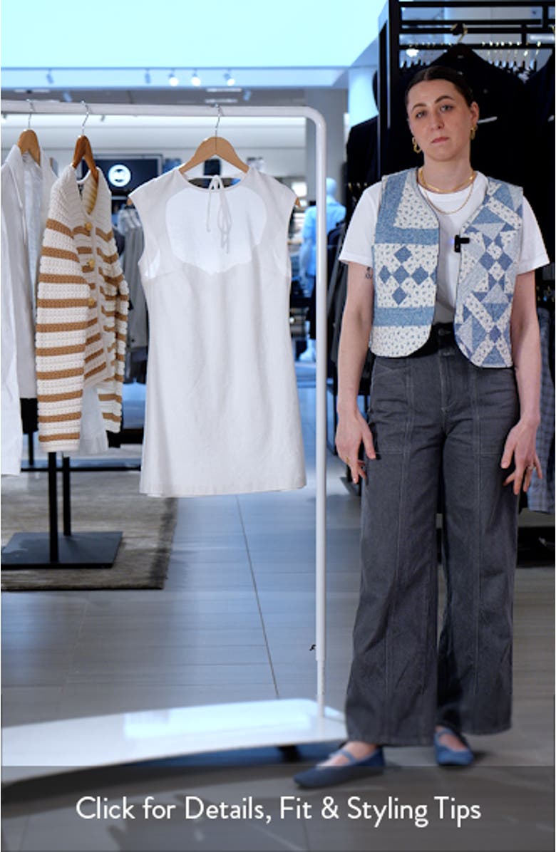 Linen Blend Shift Dress, sales video thumbnail