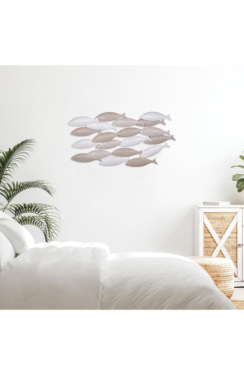 PARKLAND COLLECTION School of Fish Metal Wall Decor, Alternate, color, 