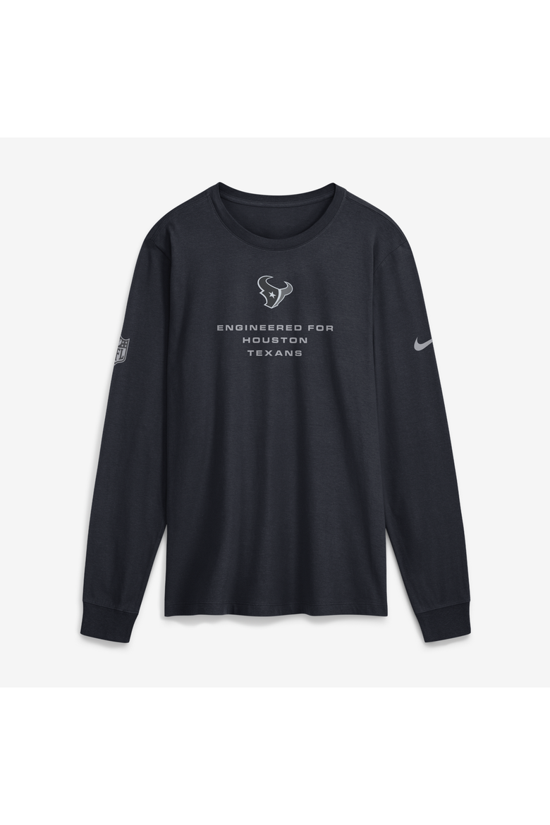 Men's Nike Navy Houston Texans Sideline Bold Arch Star Dri-FIT Long Sleeve T-Shirt, Main, color, Navy