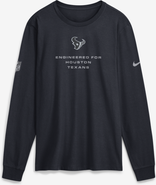 Nike Men's Nike Navy Houston Texans Sideline Bold Arch Star Dri-FIT Long Sleeve T-Shirt