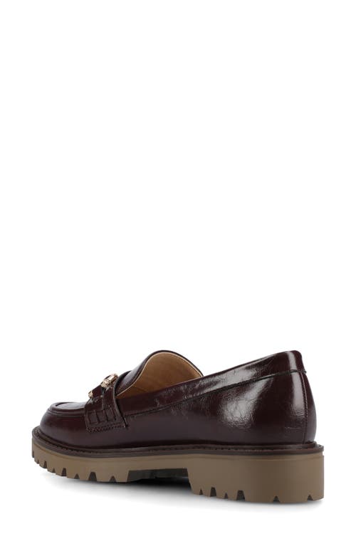 Journee Collection Jessamy Lug Loafer In Burgundy