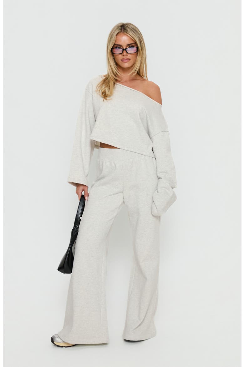 Peaks Wide Leg Sweatpants, Alternate, color, SNOW MARLE
