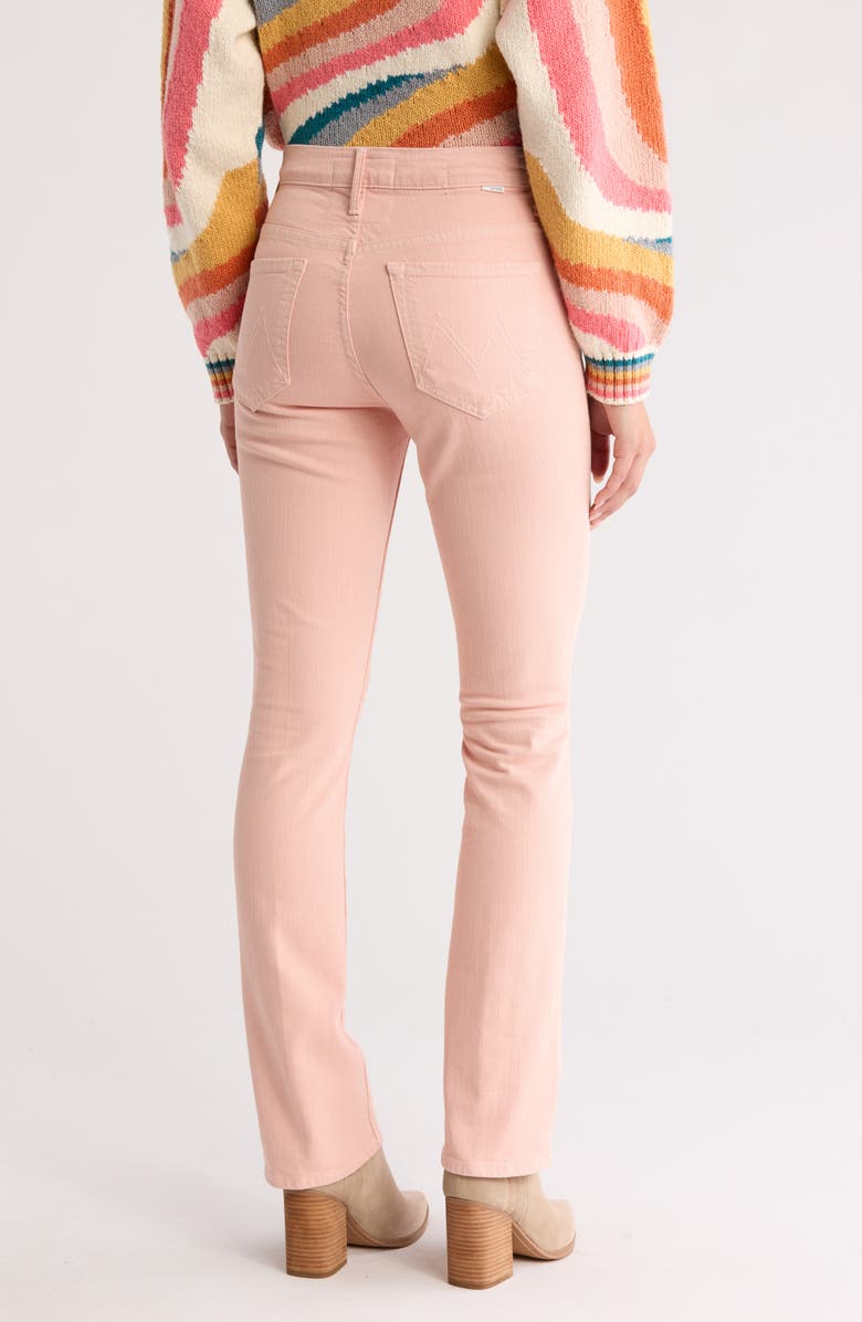 MOTHER The Insider Hover Mid Rise Bootcut Jeans, Alternate, color, Peach Parfait