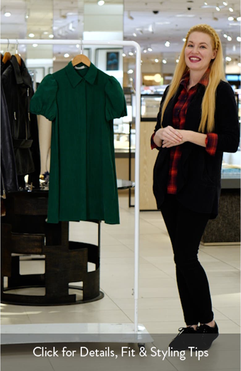 Jem Puff Sleeve Mini Shirtdress, sales video thumbnail