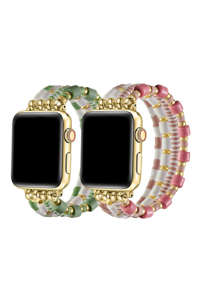 Emily 2-Pack Apple Watch® Watchbands, Alternate, color, GOLD ASSORTED