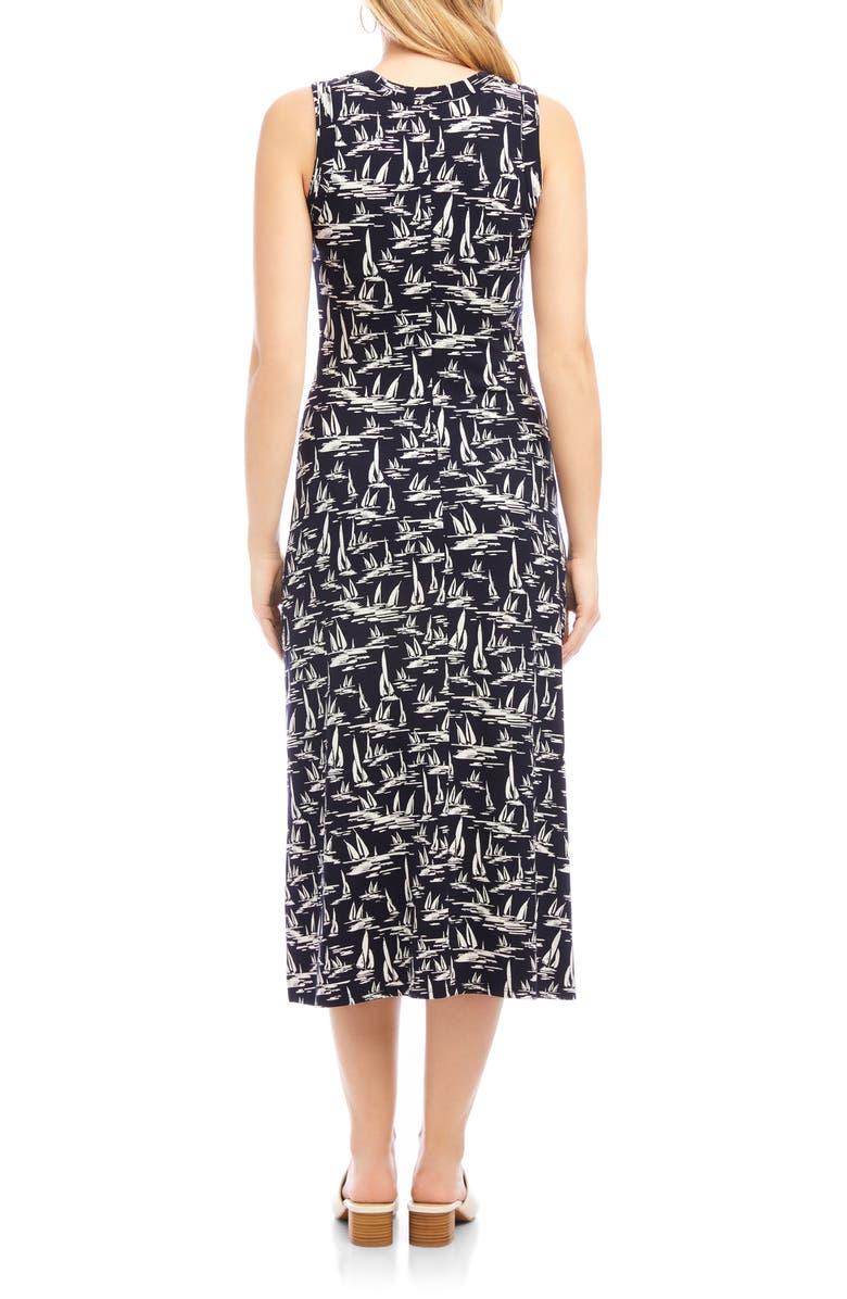 Karen Kane Sleeveless V-Neck Midi Dress, Alternate, color, Print