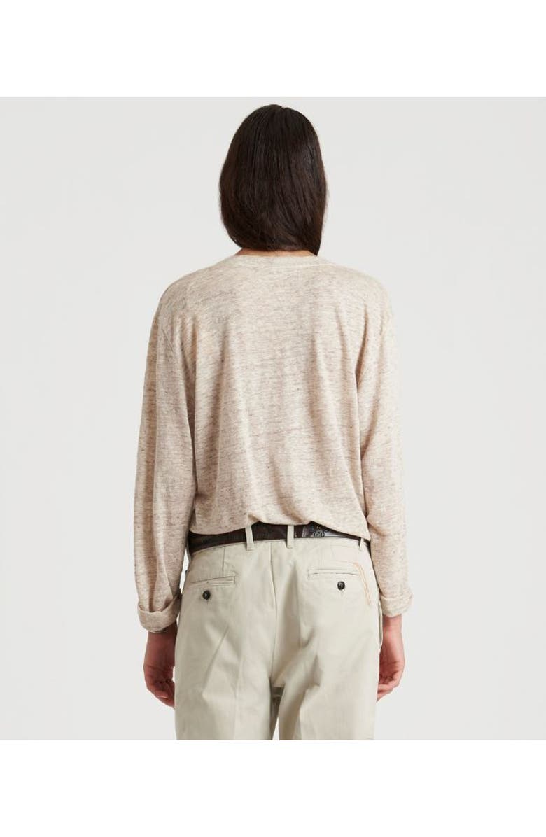 Fortela Long Sleeve Linen T-Shirt, Alternate, color, Grey