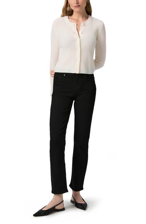 Paige Cindy High Waist Ankle Straight Leg Jeans In Black