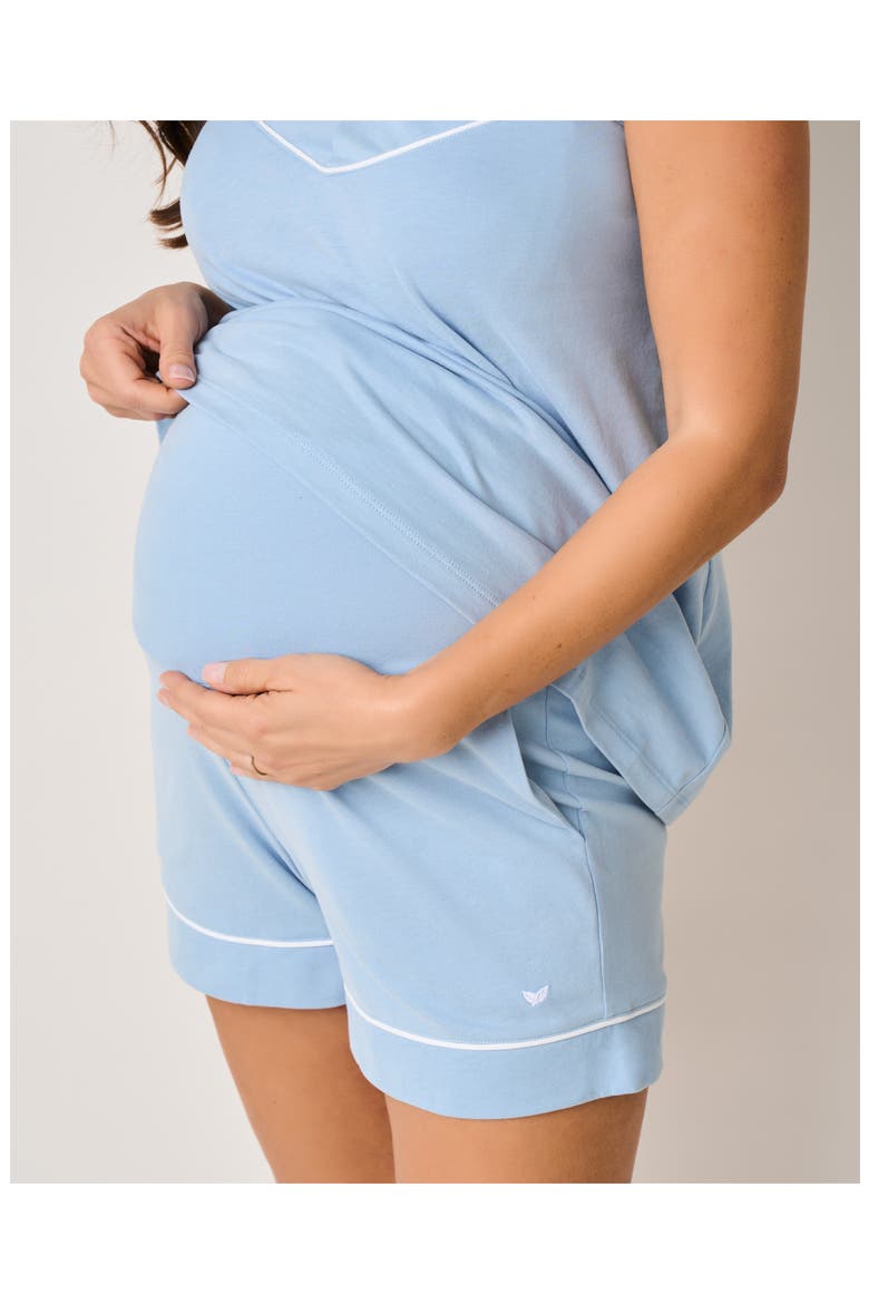 3-Piece Cotton Maternity Set, Alternate, color, PERIWINKLE