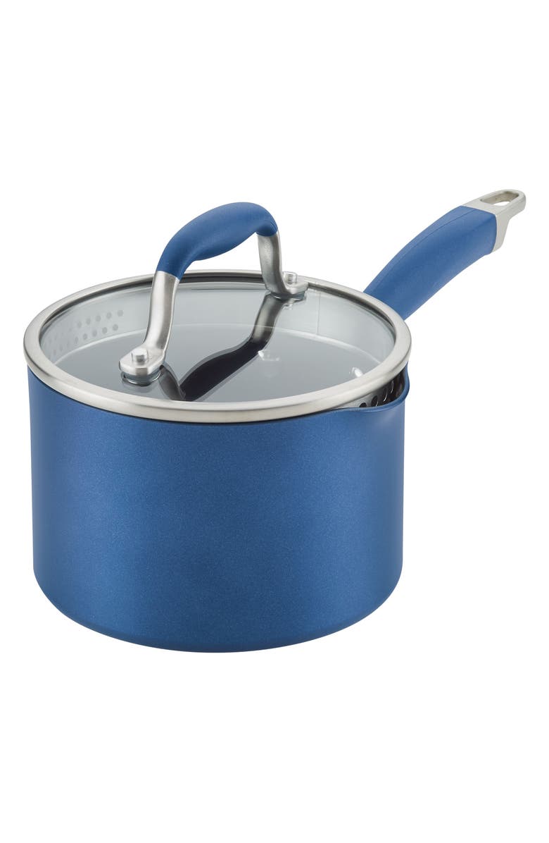 ANOLON 2-Quart Straining Saucepan, Alternate, color, 